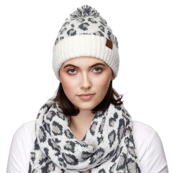 Exclusives Soft Beanie Hat With Leopard Pattern 6832